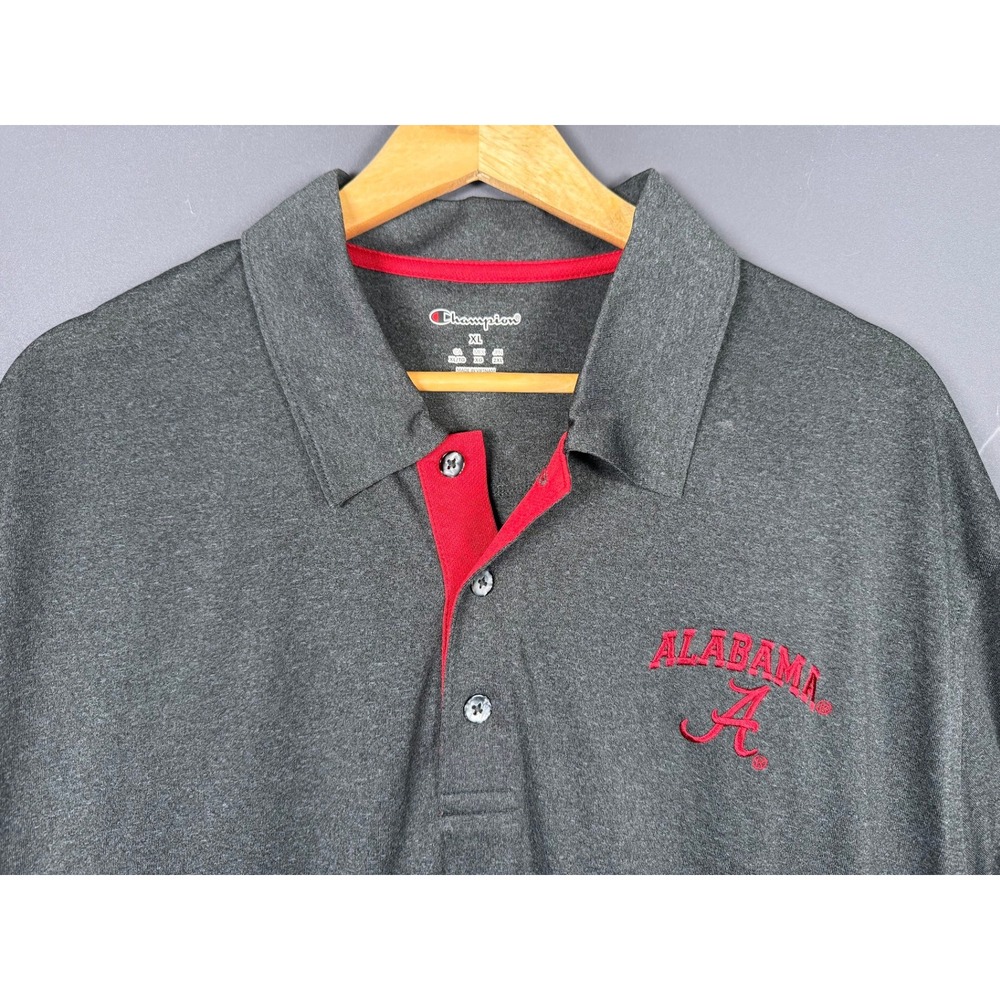NWT Champion Alabama Crimson Tide Polo Shirt Mens XL Gray Red